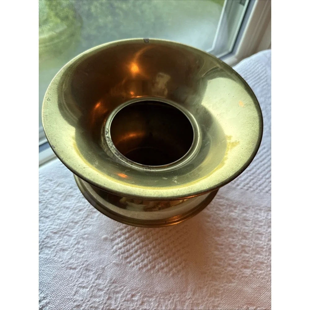 VTG  Norleans Brass Spittoon Planter Vase Shelf Decor 6.25